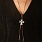 Alloy Pendant Necklaces with  Synthetic Turquoise, Imitation Leather Cord for Women, Cross, 41.54 inch(105.5cm)