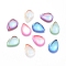 Transparent K9 Glass Cabochons, Flat Back, Teardrop, Mixed Color, 14x10x4.5mm