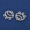 Alloy Chandelier Components Links, Triangle, for Earring, Necklace, Hair Stick Making, Silver, 12x13mm