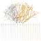 BENECREAT 120Pcs 2 Styles Real Gold Plated Ball Pins, 20~24 Gauge Metal End Headpins Findings for DIY Jewelry Making Findings Earring