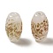 Handmade Lampwork Beads, Barrel, BurlyWood, 24.5x14.5mm, Hole: 1.6mm