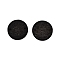 Poplar Wood Links Connectors, Dyed, Flat Round, Black, 14.5x2mm, Hole: 1.2mm