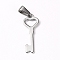 Tarnish Resistant 304 Stainless Steel Pendants, Large Hole Pendants, for Valentine's Day, Heart Key, Stainless Steel Color, 27x10x1mm, Hole: 8x3mm