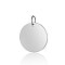 Tarnish Resistant 201 Stainless Steel Pendants, Manual Polishing, Flat Round, Stamping Blank Tag, Stainless Steel Color, 16x1mm, Hole: 3.5mm