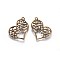 Alloy Pendants, Cadmium Free & Nickel Free & Lead Free, Heart, Antique Bronze, 32x37x2mm, Hole: 3mm
