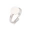 Adjustable Brass Pad Ring Base Findings, Lead Free & Cadmium Free & Nickel Free, Platinum, Tray: 10mm, 17mm