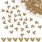 100Pcs Tibetan Style Alloy Pendants, Cadmium Free & Lead Free, Eagle/Hawk Charm, Antique Golden, 13x13x2mm, Hole: 2mm