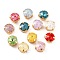 Sew on Rhinestone, Glass Crystal Rhinestone Multi-Strand Links, with Brass Prong Settings, Garments Accessories, Faceted, Flat Round, Golden, 8x8x7mm, Hole: 1.2mm