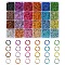 7224Pcs 24 Colors Aluminum Open Jump Rings, Round Ring, Mixed Color, 20 Gauge, 6x0.8mm, Inner Diameter: 5mm, about 301pcs/color