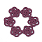 Spray Painted Wood Pendants, Flower, Dark Red, 30x30x2.5mm, Hole: 1.4mm