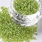 Glass Seed Beads, Trans. Colours Lustered, Round, Yellow Green, 2mm, Hole: 1mm, 3333pcs/50g, 50g/bag, 18bags/2pounds