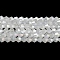 Imitation Jade Electroplate Glass Beads Strands, AB Color Plated, Faceted, Bicone, White, 4x4mm, Hole: 0.8mm, about 80~85pcs/strand, 30~32cm