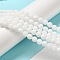 Natural Malaysia Jade Bead Strands, Dyed & Heated, Round Beads, White, 8mm, Hole: 1mm, about 48pcs/strand, 15 inch