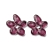 Handmade Lampwork Beads, Flower, Purple, 18x17x4mm, Hole: 3.7mm