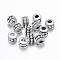 Tibetan Style Alloy Beads, Lead Free & Cadmium Free, Column, Antique Silver, about 6mm in diameter, 4.5mm thick, hole: 2.5mm