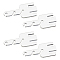 DICOSMETIC 4Pcs Knitting Machine Tensioner Accessories Clear Acrylic Knitting Machine Tensioner Adapters with 3 Tension Forks Yarn Tensioner Tools for Addi Knitting Machine Accessories