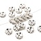 Brass Rhinestone Spacer Beads, Grade AAA, Wavy Edge, Nickel Free, Silver Color Plated, Rondelle, Crystal, 8x3.8mm, Hole: 1.5mm