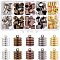 Brass Cord Ends, Column, Mixed Color, 13x10mm, Hole: 1mm, Inner Diameter: 8mm, 5 colors, 20pcs/color, 100pcs/box