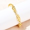Twisted Brass Cuff Bangles for Women, Rack Plating, Long-Lasting Plated, Cadmium Free & Lead Free, Real 18K Gold Plated, 3/8 inch(1cm), Inner Diameter: 1-7/8x2 (4.65x5.1cm)
