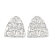 Non-Tarnish 304 Stainless Steel Pendants, Textured Arch Charm, Stainless Steel Color, 30x28.5x2.1mm, Hole: 2.3mm
