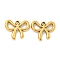 Ion Plating(IP) 304 Stainless Steel Pendants, Bowknot Charm, Real 18K Gold Plated, 13x16x5mm, Hole: 1.2mm