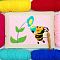 Bee Punch Embroidery Supplies Kit, including Instruction, Embroidery Fabric with Solid Wood Frame, Plastic Needle and 10 Colors Threads, Mixed Color, 16~262x1.3~352x2.5~19mm