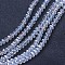 Electroplate Glass Beads Strands, AB Color Plated, Faceted, Rondelle, Clear AB, 6x5mm, Hole: 1mm, about 80~85pcs/strand, 38~40cm