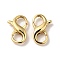 Brass Lobster Claw Clasps, Double Clasps, Cadmium Free & Nickel Free & Lead Free, Real 18K Gold Plated, 13x8.5x3mm, Hole: 4mm