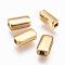 304 Stainless Steel Beads, Ion Plating (IP), Rectangle, Golden, 11x6.5x4mm, Hole: 2.5x3mm