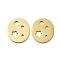 304 Stainless Steel Laser Cut Hollow Flower Connector Charms, Ion Plating(IP), Oval Shape, Real 14K Gold Plated, 20x17x1mm, Hole: 1.6mm and 2.5mm and 3mm and 4.5x3.5mm