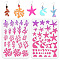 2Pcs 2 Style PET Plastic Earring Handwork Template, Card Leather Cutting Stencils, Starfish, 29.7x21cm, 1pc/style