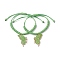 Alloy Enamel Pendants Bangles, Butterfly, Light Green, Inner Diameter: 1-1/8~3-1/8 inch(2.95cm~7.8cm)