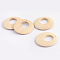 Wood Pendants, Flat Round, Navajo White, 40x4mm, Hole: 2mm