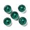 Transparent Resin Beads, Textured Rondelle, Green, 12x7mm, Hole: 2.5mm