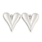 Non-Tarnish 304 Stainless Steel Pendants, Heart Charm, Stainless Steel Color, 29x24x3mm, Hole: 1.8mm