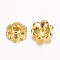Alloy Bead Caps, 6-Petal Flower, Golden, 6x2mm, Hole: 1mm