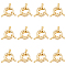 12Pcs Brass Spring Ring Clasps, Real 18K Gold Plated, 22x13.5x5mm, Hole: 2.7mm