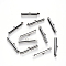 Tarnish Resistant 304 Stainless Steel Slide On End Clasp Tubes, Slider End Caps, Stainless Steel Color, 6x30x4mm, Hole: 3x1.5mm, Inner Diameter: 3mm
