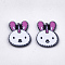 Plastic Cabochons, Unicorn, White, 20x16x2mm