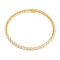Rack Plating Brass Pave Clear Cubic Zirconia Choker Necklaces, Long-Lasting Plated, Cadmium Free & Lead Free, Real 18K Gold Plated, Inner Diameter: 4.27 inch(10.85cm), 7.5mm