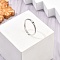 Rhodium Plated 925 Sterling Silver Adjustable Rings, Platinum, Twelve Constellations, Taurus, 2mm, Inner Diameter: 16mm