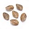 Tibetan Style Alloy Beads, Twist, Lead Free & Nickel Free & Cadmium Free, Antique Bronze Color, about 27.5mm long, 18mm wide, 3mm thick, hole: 1mm