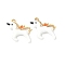 304 Stainless Steel Enamel Pendants, Unicorn, Ion Plating(IP), Golden, 21.5x26.5x4.5mm, Hole: 1.8mm