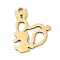 201 Stainless Steel Pendants, Squirrel Charms, Real 18K Gold Plated, 17x13x1mm, Hole: 1.4mm