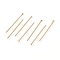 304 Stainless Steel Flat Head Pins, Real 18K Gold Plated, 22 Gauge, 18.5x0.6mm, 22 Gauge, Head: 1.4mm