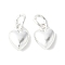 Alloy Pendants, with Jump Ring, Heart Charms, Rack Plating, Long-Lasting Plated, Silver, 10.5x7.5x4mm, Hole: 4mm