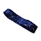 Flannelette Ribbons, with Gold Star Pattern Ribbons, with Nonwoven Fabric for Sewing Craft, Blue, 2 inch(50mm), about 2.19 Yards(2m)/Bundle