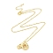 Brass Micro Pave Clear Cubic Zirconia Pendant Necklaces, Letter P, 17.72 inch(450mm), Letter P: 21x17mm