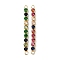 Rack Plating Brass Pave Cubic Zirconia Connector Charms, Rectangle Links, Lead Free & Cadmium Free, Real 18K Gold Plated, Long-Lasting Plated, Colorful, 41x3x2.8mm, Hole: 1.8mm