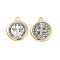 Tibetan Style Alloy Pendants, Round with Saint Charms, Round, 11x15x3mm, Hole: 1.8mm